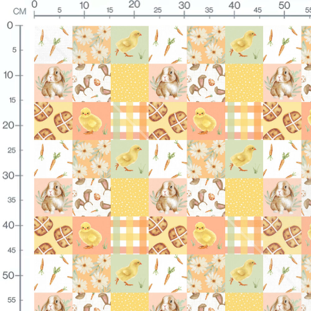 Tissu - Animaux et motifs de Pâques