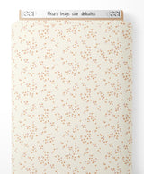Tissu - Fleurs beige clair délicates
