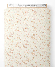 Tissu - Fleurs beige clair délicates