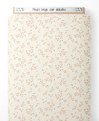 Tissu - Fleurs beige clair délicates