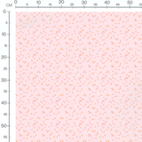 Tissu - Pois oranges sur rose clair