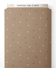 Tissu - Géométriques beige et marron