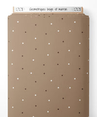 Tissu - Géométriques beige et marron