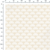 Tissu - Arcs blancs sur beige clair