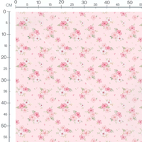Tissu - Bourgeons sur fond rose