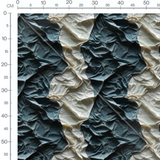 Tissu - Drapés Craquelés Bleu Crème