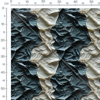 Tissu - Drapés Craquelés Bleu Crème