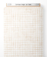 Tissu - Carreaux beiges sur blanc
