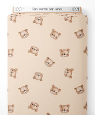 Tissu - Ours marron clair variés