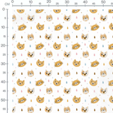 Tissu - Visages de chats amusants