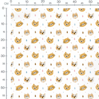 Tissu - Visages de chats amusants