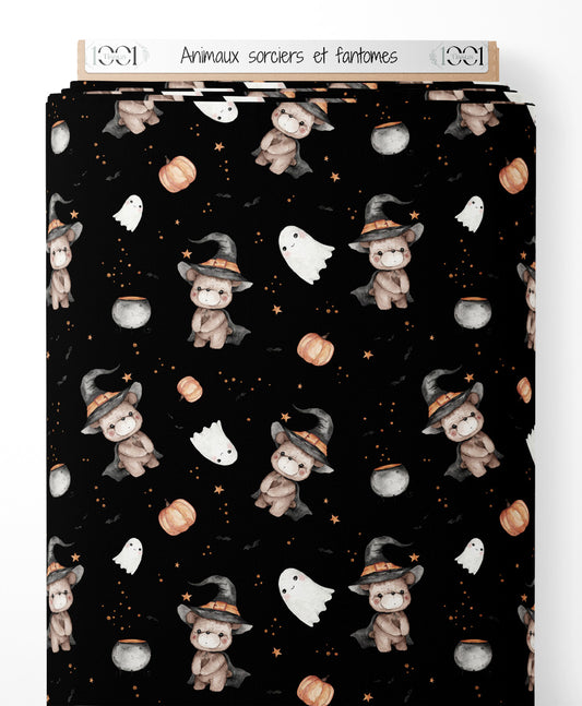 Tissu - Animaux sorciers et fantômes