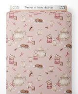 Tissu - Théières et tasses décorées