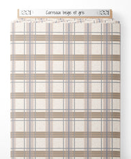 Tissu - Carreaux beige et gris