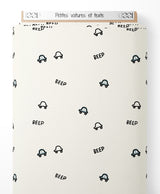 Tissu - Petites voitures et texte