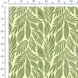 Tissu - Feuilles variées sur beige