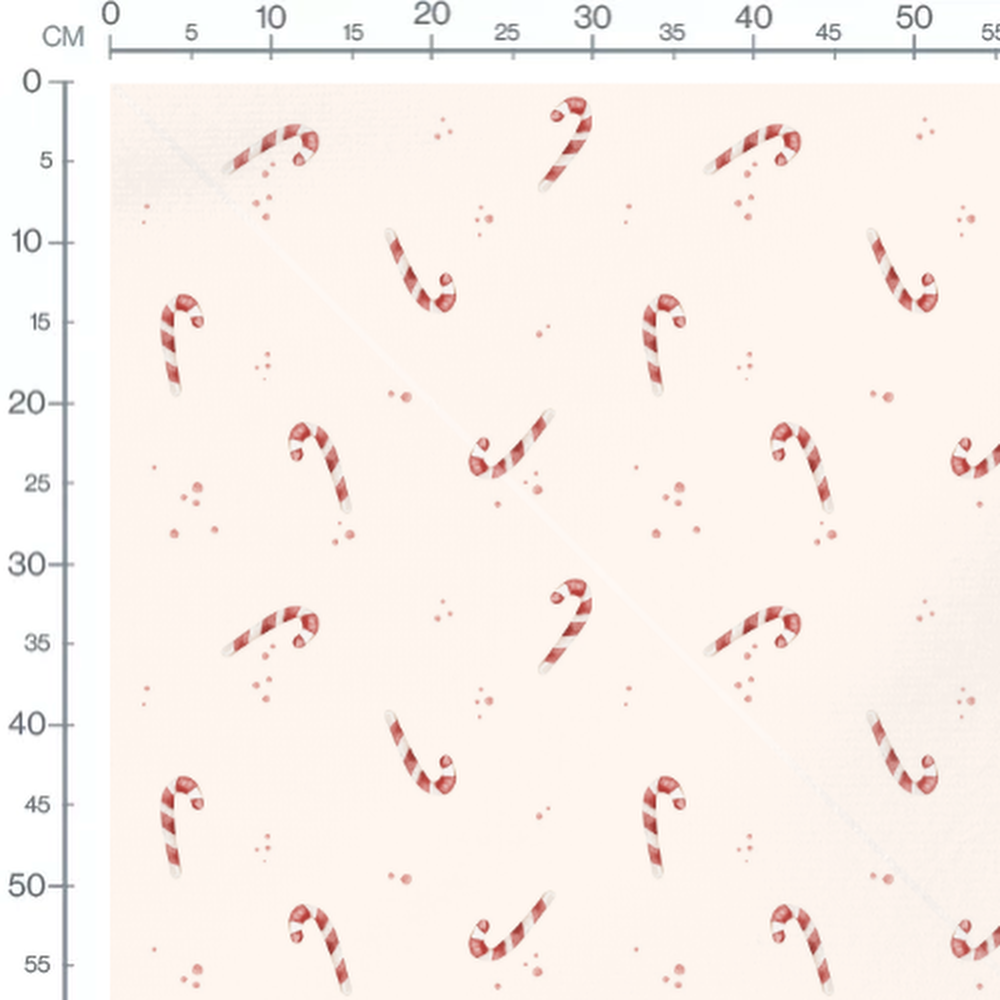Tissu - Sucres d'orge sur beige