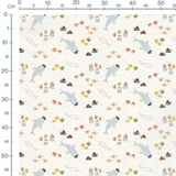 Tissu - Animaux marins colorés