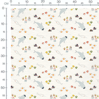 Tissu - Animaux marins colorés