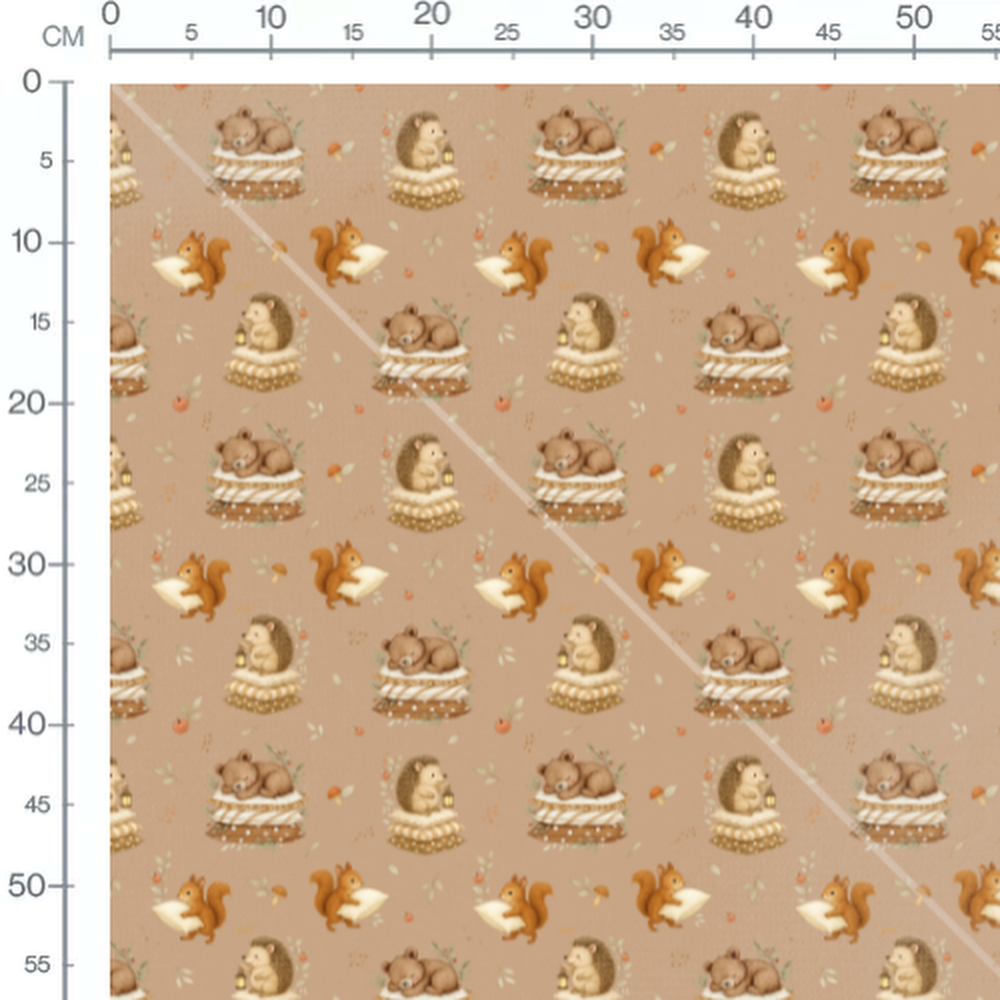 Tissu - Coussins colorés et animaux