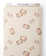 Tissu - Biscuits sur fond beige
