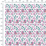 Tissu - Petites fleurs roses dispersées