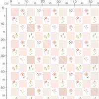 Tissu - Ours et oiseaux sur fond beige