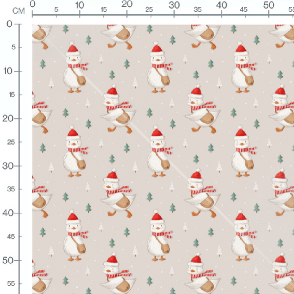 Tissu - Canards en écharpes rayées