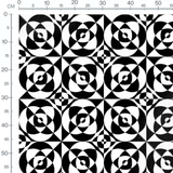 Tissu - Cercles imbriqués hypnotiques