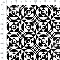 Tissu - Cercles imbriqués hypnotiques