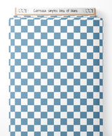 Tissu - Carreaux simples bleu et blanc