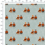 Tissu - Renards et blaireaux amis