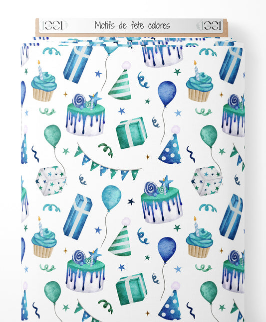 Tissu - Motifs de fête colorés