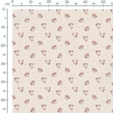 Tissu - Oursons avec nœuds roses