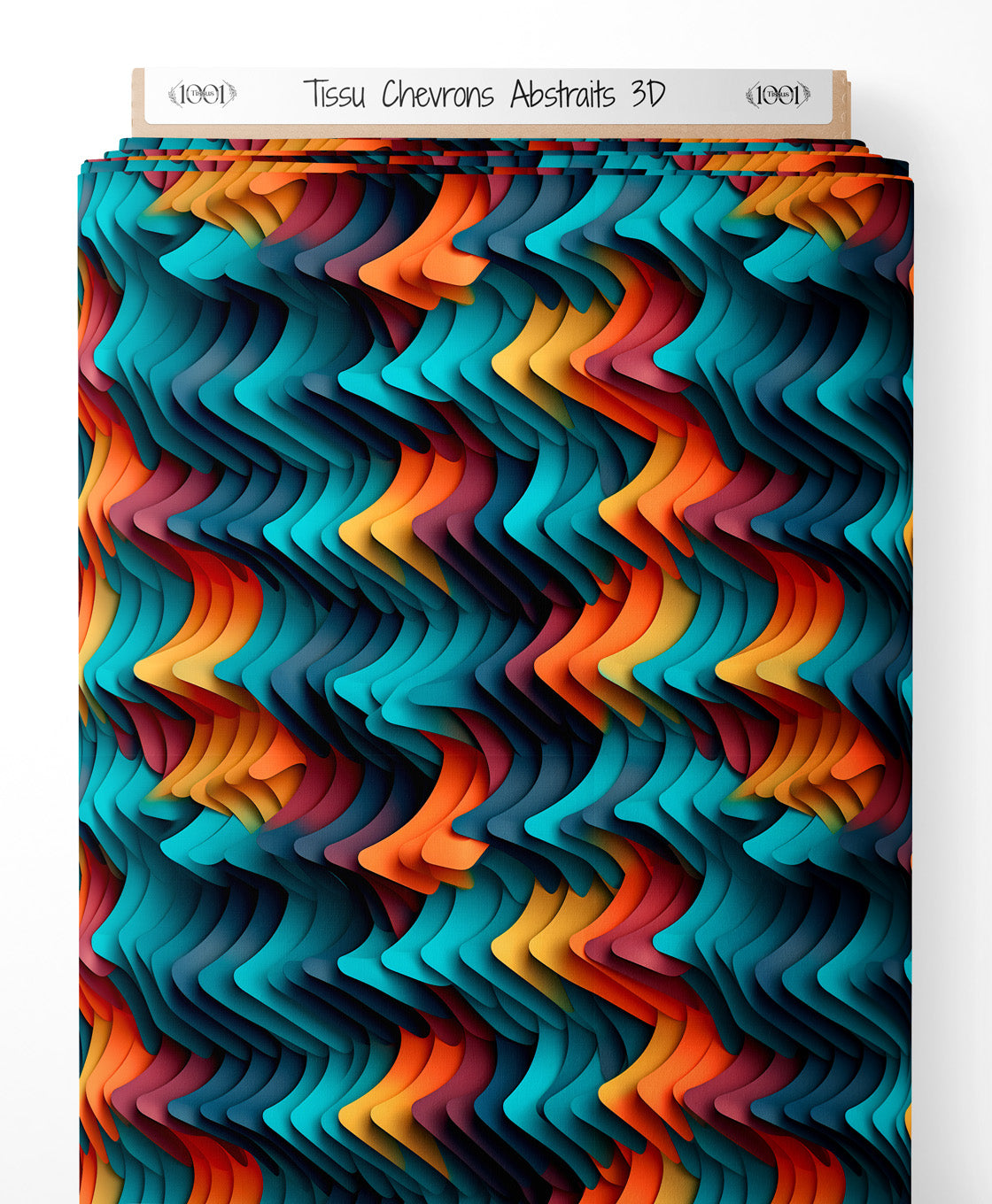 Tissu - Chevrons Abstraits 3D