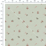 Tissu - Sucre d'orge et houx vert clair