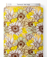 Tissu - Tournesols sur fond beige