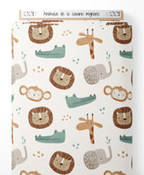 Tissu - Animaux de la savane mignons