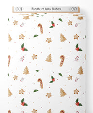 Tissu - Biscuits et baies festives