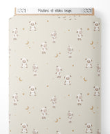 Tissu - Moutons et étoiles beige