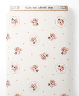 Tissu - Souris avec collerette beige