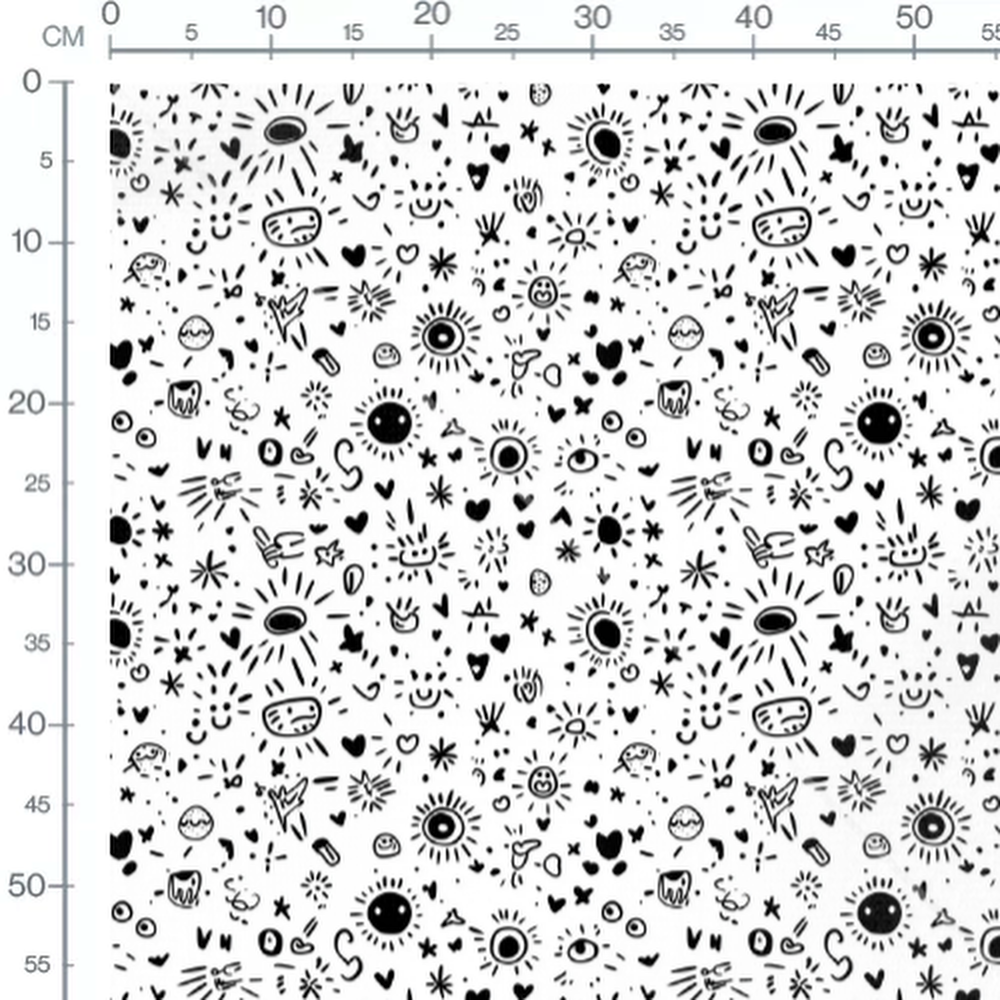 Tissu - Tissu Soleil Doodle