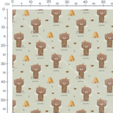 Tissu - Ours ailé et abeilles