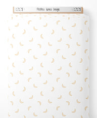 Tissu - Petites lunes beige