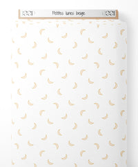 Tissu - Petites lunes beige