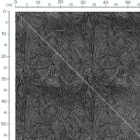 Tissu - Lignes blanches sur noir