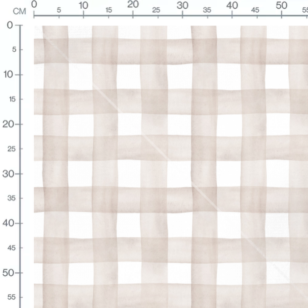 Tissu - Carreaux beiges aquarelle