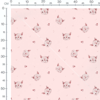 Tissu - Cochons roses sur fond rose