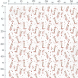 Tissu - Lapins en tutu sur fond blanc