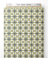 Tissu - Fleurs stylisées colorées
